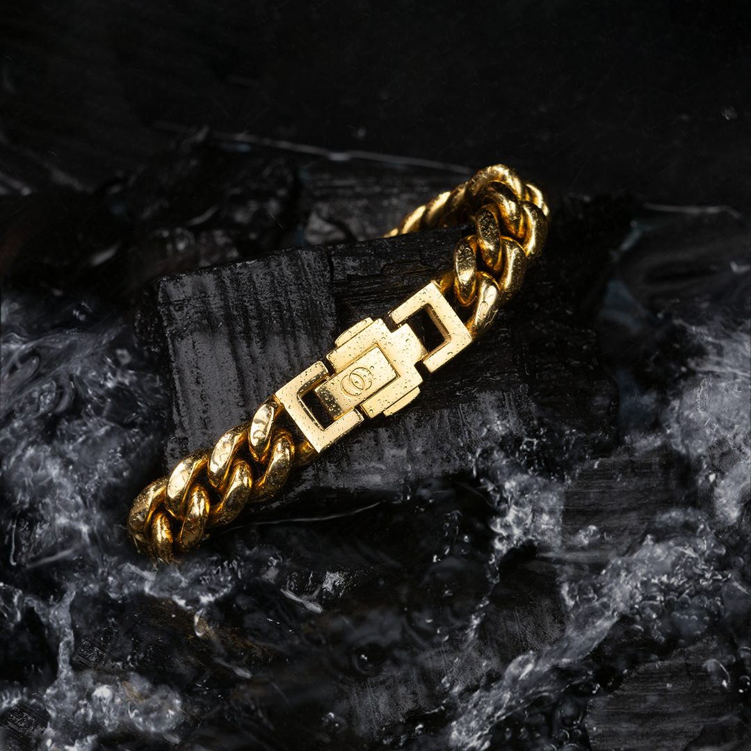 【BLACKPURPLE】BP Icebold Cuban Chain Bracelet Woman Iced Out Pink Cuban Bracelet for Women Hip Hop Gold Silver