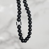 610 Element Core Beaded Bracelet – 304 Stainless Steel, Matte Onyx, 6mm