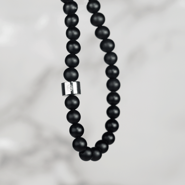 610 Element Core Beaded Bracelet – 304 Stainless Steel, Matte Onyx, 6mm