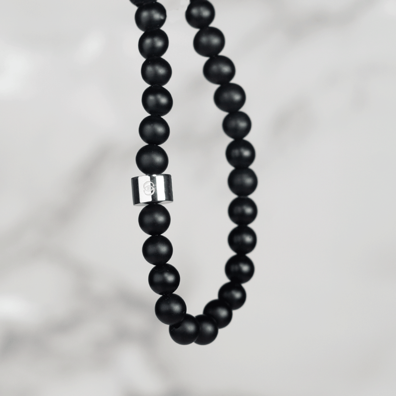 610 Element Core Beaded Bracelet – 304 Stainless Steel, Matte Onyx, 6mm