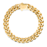 610 Stealth Minimal Cuban Bracelet - 18K Gold, 10mm