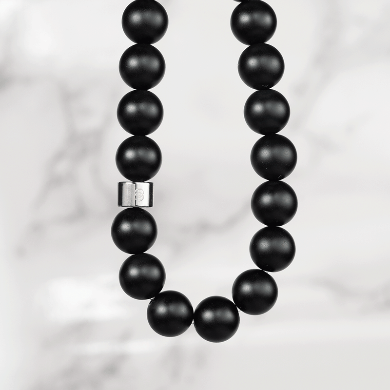610 Element Core Beaded Bracelet – 304 Stainless Steel, Matte Onyx, 10mm