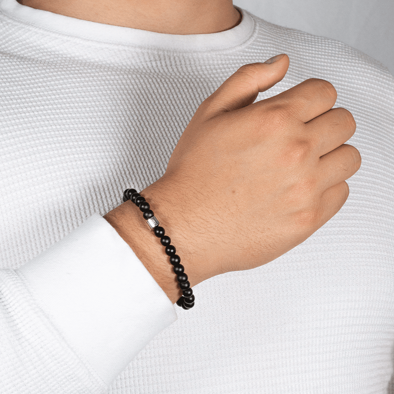610 Element Core Beaded Bracelet – 304 Stainless Steel, Matte Onyx, 6mm