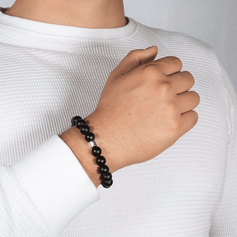 610 Element Core Beaded Bracelet – 304 Stainless Steel, Matte Onyx, 10mm