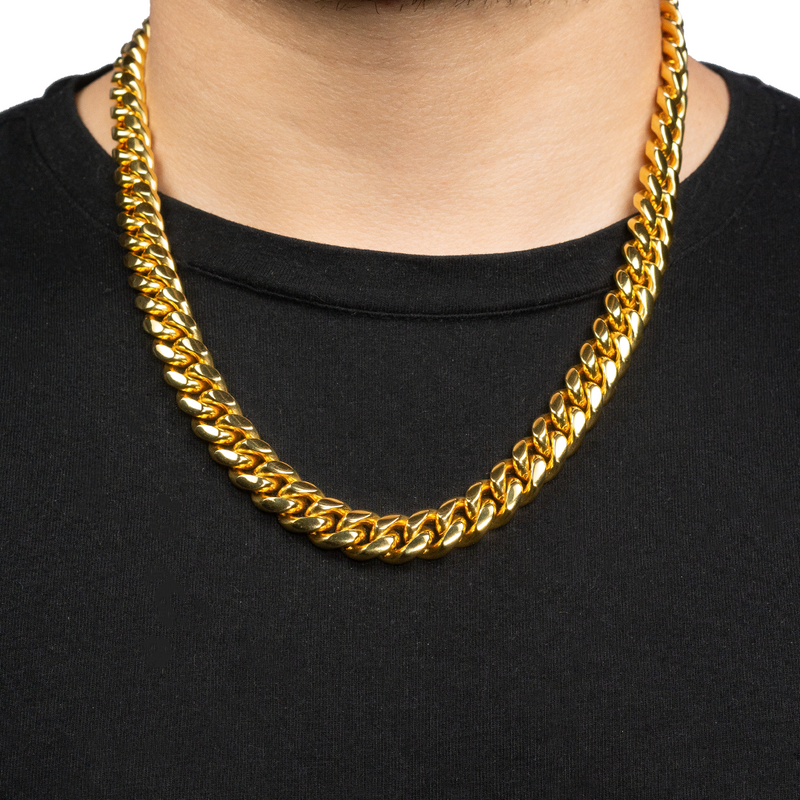 012 Cubano Bold Cuban Chain - 18K Gold, 12mm