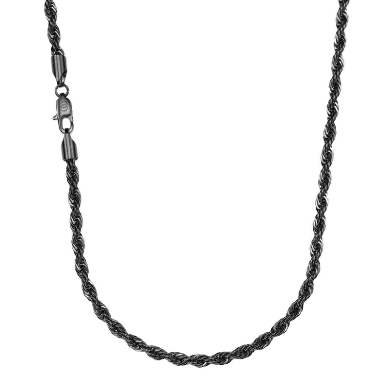 254 Luxe Link Rope Chain - Acetylene Black, 4mm