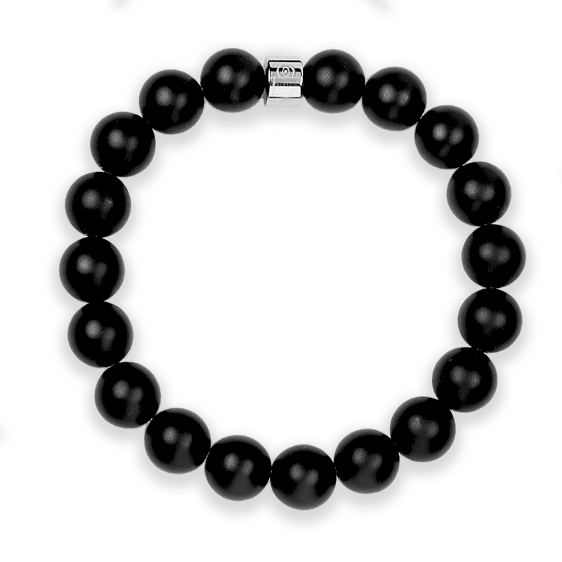 610 Element Core Beaded Bracelet – 304 Stainless Steel, Matte Onyx, 10mm