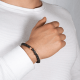 610 Element Core Beaded Bracelet – 14K Gold, Lava Stone, 6mm