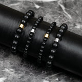 610 Element Core Beaded Bracelet – 304 Stainless Steel, Matte Onyx, 6mm