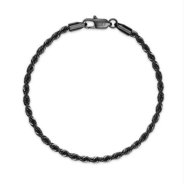 254 Luxe Link Rope Bracelet - Acetylene Black, 3mm