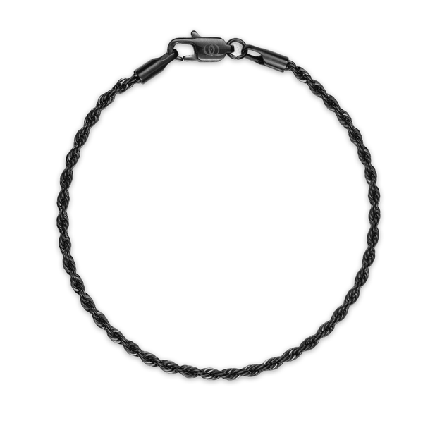 254 Luxe Link Rope Bracelet - Acetylene Black, 2.5mm