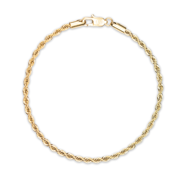 254 Luxe Link Rope Bracelet - 14K Gold, 3mm