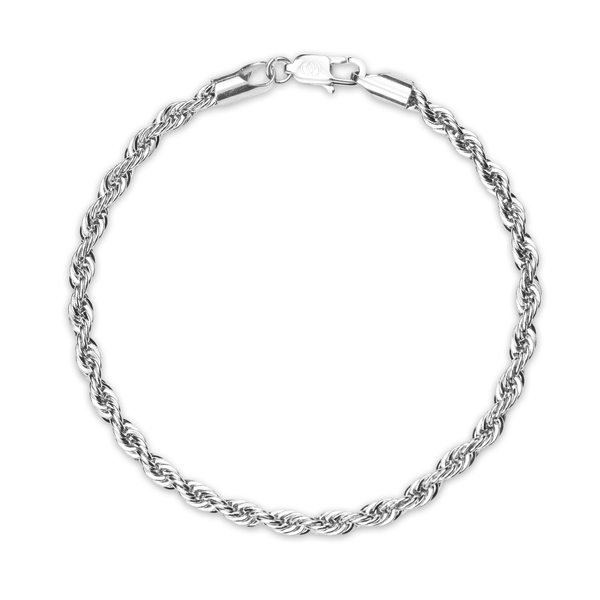 254 Luxe Link Rope Bracelet - 304 Stainless Steel, 4mm