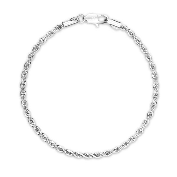 254 Luxe Link Rope Bracelet - 304 Stainless Steel, 3mm